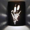 8" Wall Light-Cattails-Open Top Half Round-Brown-Indoor-Outdoor - Image 2