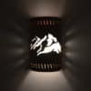 14" Wall Light-Peaks-Open Top Half Round-Antique Copper-Wind Borders-Indoor-Outdoor - Image 3