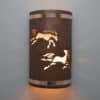 14" Wall Light-Wild Horses-Open Top Half Round-Antique Copper-Copper Bands-Indoor-Outdoor - Image 2
