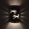14" Wall Light-Wild Horses-Open Top Half Round-Antique Copper-Copper Bands-Indoor-Outdoor - Image 3