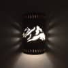 14" Wall Light-Peaks-Closed Top (Dark Sky) Half Round-Antique Copper-Wind Border-Indoor-Outdoor - Image 3