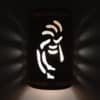 14" Wall Light-Kokopelli-Closed Top (Dark Sky) Half Round-Antique Copper-Raw Copper Bands-Indoor-Outdoor - Image 3