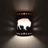 12" Wall Light-Buffalo w/Arrows Border-Open Top Half Round-Antique Bronze-Indoor-Outdoor - Image 2