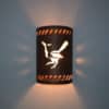 12" Wall Light-Roadrunner w/Rope Border-Open Top Half Round-Antique Copper-Indoor-Outdoor - Image 2