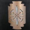 12" Wall Light-Dagger on a Zig Zag Handcut Half Round-Ancient Bronze-Indoor-Outdoor