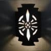 12" Wall Light-Dagger on a Zig Zag Handcut Half Round-Ancient Bronze-Indoor-Outdoor - Image 2