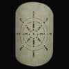 13" Wall Light-Mariners Wheel-Shield Handcut-Half Round-Tan Tone-Indoor-Outdoor