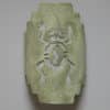 12" Wall Light-Frog on a Stairstep Handcut Half Round-Moss Wash-Indoor-Outdoor