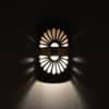 14" Wall Light-Double Fan-Closed Top (Dark Sky) Half Round-Copper Patina-Middle Raw Copper Band-Indoor/Outdoor - Image 3