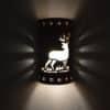 14" Wall Light-Deer w/Deer Tracks Borders-Open Top Half Round-Antique Bronze-Indoor-Outdoor - Image 3
