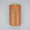 14" Wall Light-Ancient Sun-Open Top Half Round-Brown Mica-Indoor-Outdoor