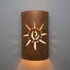 14" Wall Light-Ancient Sun-Open Top Half Round-Brown Mica-Indoor-Outdoor - Image 2