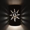 14" Wall Light-Ancient Sun-Open Top Half Round-Brown Mica-Indoor-Outdoor - Image 3