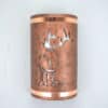 14" Wall Light-Center Elk-Open Top Half Round-Antique Copper-Raw Copper Bands-Indoor-Outdoor