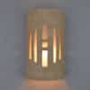14" Wall Light-Center Window-Open Top Half Round-Tan Tone-Indoor-Outdoor - Image 2