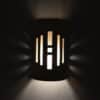 14" Wall Light-Center Window-Open Top Half Round-Tan Tone-Indoor-Outdoor - Image 3