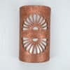 14" Wall Light-Double Fan-Open Top Half Round-Rust Mica-Indoor-Outdoor