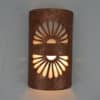 14" Wall Light-Double Fan-Open Top Half Round-Rust Mica-Indoor-Outdoor - Image 2
