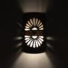 14" Wall Light-Double Fan-Open Top Half Round-Rust Mica-Middle Raw Copper Band-Indoor-Outdoor - Image 3