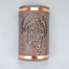 14" Wall Light-Grapes-Open Top Half Round-Raw Copper Bands-Copper Wash-Indoor-Outdoor