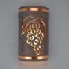 14" Wall Light-Grapes-Open Top Half Round-Raw Copper Bands-Copper Wash-Indoor-Outdoor - Image 2