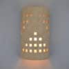 14" Wall Light-Grid-Open Top Half Round-Tan Tone-Indoor-Outdoor - Image 2