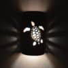 14" Wall Light-Ocean Turtle (Left Facing)-Open Top Half Round-Oak Moss-Indoor-Outdoor - Image 3