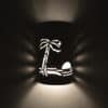 14" Wall Light-Paradise Palm-Open Top Half Round-Gray Tone-Indoor-Outdoor - Image 3