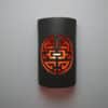 14" Wall Light-Shoji-Open Top Half Round-Black Suede-Asian Red Inside-Indoor-Outdoor - Image 2