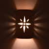 14" Wall Light-Star-Open Top Half Round-Copper Rocky Road-Indoor-Outdoor - Image 3