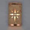 14" Wall Light-Star-Open Top Half Round-Copper Rocky Road-Copper Bands-Indoor-Outdoor - Image 2