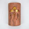 14" Wall Light-Storm Cloud-Open Top Half Round-Copper Brick-Amber Mica lens-Indoor-Outdoor