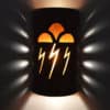 14" Wall Light-Storm Cloud-Open Top Half Round-Copper Brick-Amber Mica lens-Indoor-Outdoor - Image 3