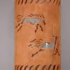 14" Wall Light-Wild Horses w/Rope Border-Open Top Half Round-Clay Wash-Indoor-Outdoor