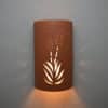 14" Wall Light-Yucca-Open Top Half Round-Terracotta-Indoor-Outdoor - Image 2