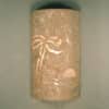 14" Wall Light-Paradise Palm-Closed Top (Dark Sky) Half Round-Silver Road-Indoor-Outdoor