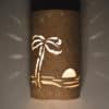 14" Wall Light-Paradise Palm-Closed Top (Dark Sky) Half Round-Silver Road-Indoor-Outdoor - Image 2