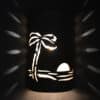 14" Wall Light-Paradise Palm-Closed Top (Dark Sky) Half Round-Silver Road-Indoor-Outdoor - Image 3
