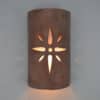 14 Wall Light-Star-Closed Top (Dark Sky) Half Round-Copper Wash-Indoor-Outdoor - Image 2
