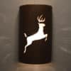 14" Wall Light-Leaping Deer-Open Top Half Round-Antique Copper-Indoor-Outdoor - Image 2