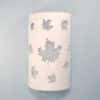 14" Wall Light-Maple Leaves-Open Top Half Round-White-Indoor-Outdoor