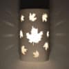 14" Wall Light-Maple Leaves-Open Top Half Round-White-Indoor-Outdoor - Image 2