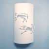 14" Wall Light-Wild Horses-Open Top Half Round-White-Indoor-Outdoor