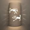 14" Wall Light-Wild Horses-Open Top Half Round-White-Indoor-Outdoor - Image 2