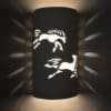 14" Wall Light-Wild Horses-Open Top Half Round-White-Indoor-Outdoor - Image 3