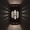 18" Wall Light-Center Windows w/Monterey Boarders-Open Top Half Round-Antique Copper-Indoor-Outdoor - Image 3