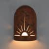 8" Wall Light-Sunrise-Hood (Dark Sky) Half Round-Copper Brick-Indoor-Outdoor - Image 2