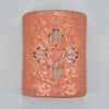9" Wall Light-Kachina (4 pt)-Closed Top (Dark Sky) Half Round-Red Mica-Indoor-Outdoor