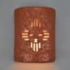 9" Wall Light-Kachina (4 pt)-Closed Top (Dark Sky) Half Round-Red Mica-Indoor-Outdoor - Image 2