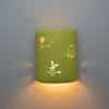 9" Wall Light-Aquatic Fish-Open Top Half Round-Chartreuse-Indoor-Outdoor - Image 2